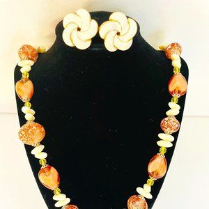 Signed West Germany and Napier necklace and earrings